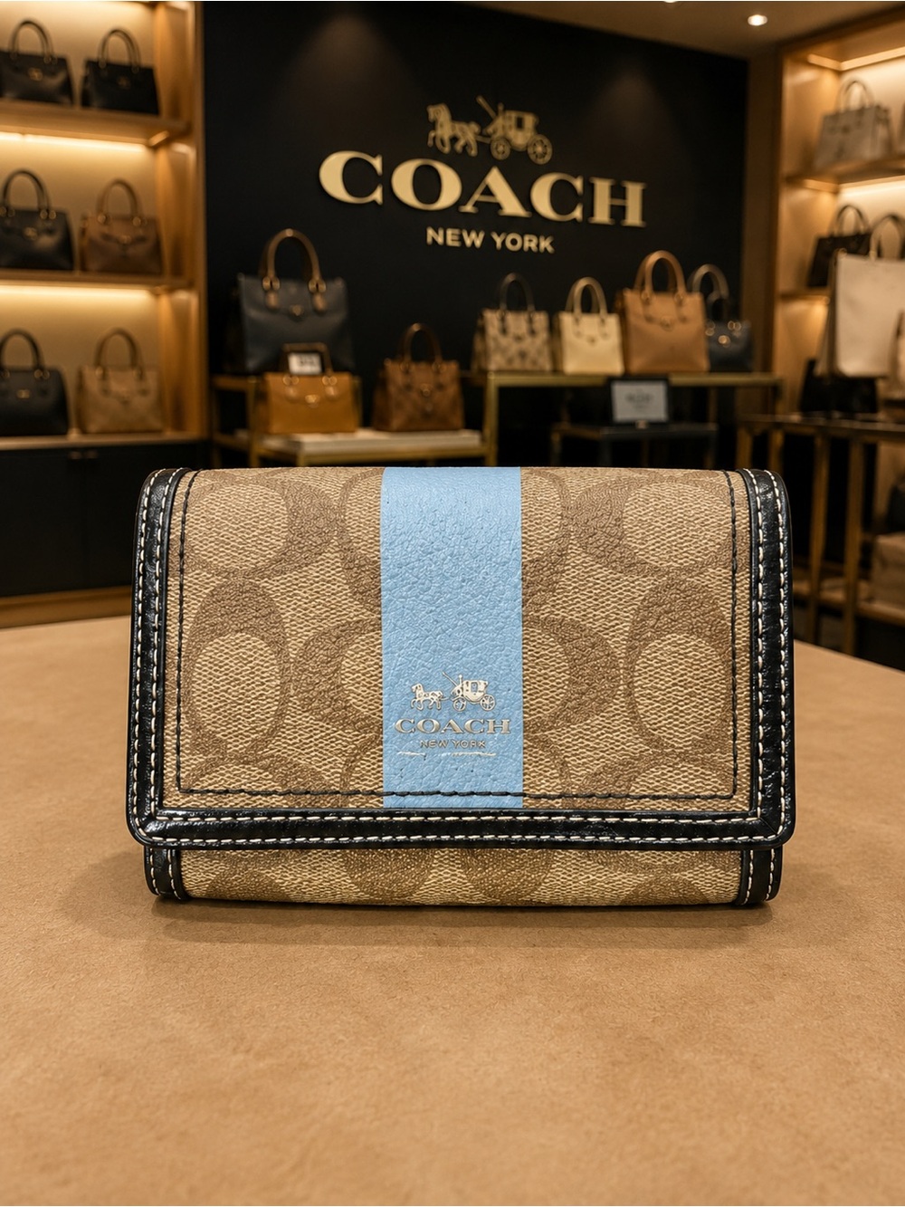 Coach vintage Heritage Signature Compact Clutch Wallet